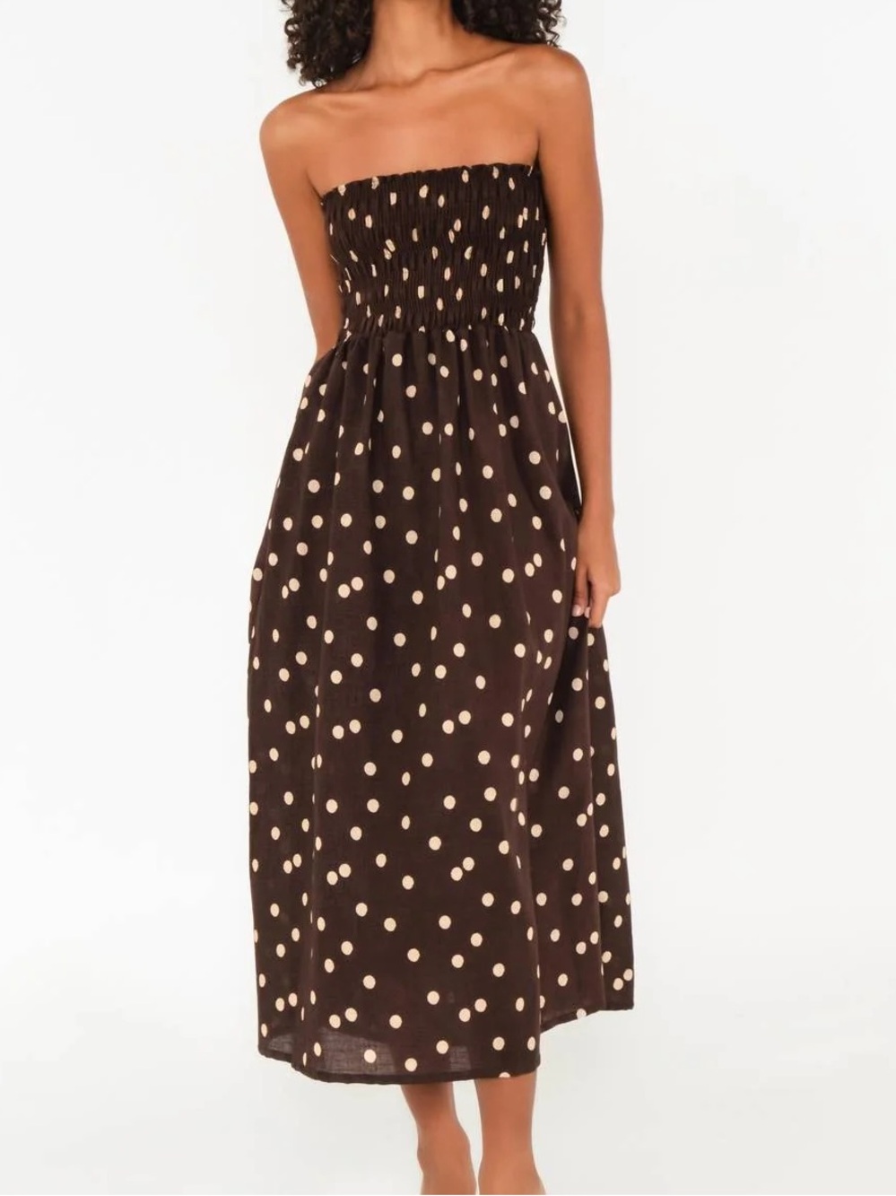 NEW Polka Dot Strapless Dress